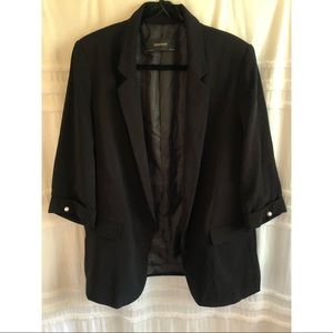 Zara 3/4 Sleeve Longline Blazer Pearl Buttons